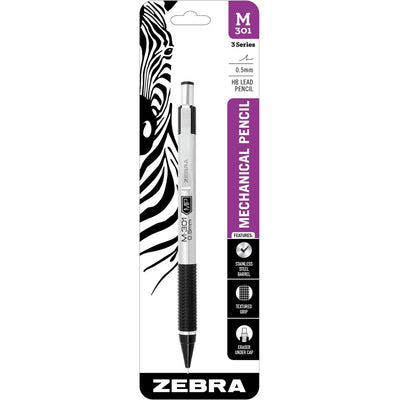 Zebra STEEL 3 Series M-301 Mechanical Pencil, 0.5 mm, ZEB54011