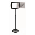 Bi-silque S.A MasterVision Interchangeable Floor Pedestal Sign, Black, BVCSIG05050505
