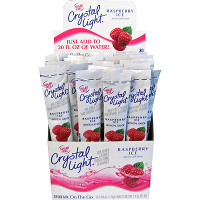 The Kraft Heinz Company Crystal Light On-The-Go Raspberry Mix Sticks, 30 / Box, KRF7980