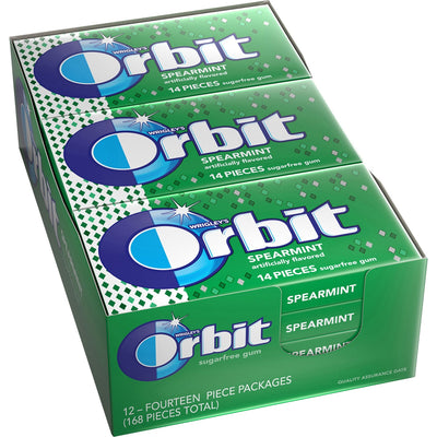 Wm. Wrigley Jr Orbit Spearmint Sugar-free Gum - 12 packs, 12 / Box, MRS11484