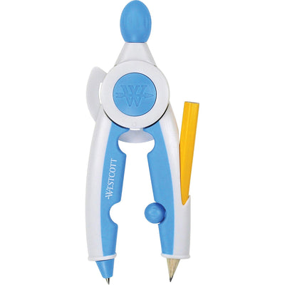 Acme United Westcott Anti-Microbial Soft Touch Student Compass, Assorted, ACM14377