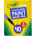 Crayola Washable Paint Brush Pens, 1 Box, CYO54-6203