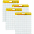 3M Post-it Self-Stick Easel Pad Value Pack with Faint Grid, 25" x 30", 1 Carton, MMM560VAD4PK