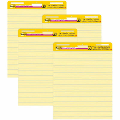 3M Post-it Super Sticky Easel Pad, 25" x 30", 1 Carton, MMM561VAD4PK