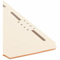 Smead SuperTab 1/3 Tab Cut Letter Recycled Fastener Folder, Manila, 8 1/2" Width x 11" Length, 50 / Box, SMD14535
