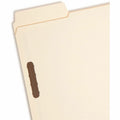 Smead SuperTab 1/3 Tab Cut Letter Recycled Fastener Folder, Manila, 8 1/2" Width x 11" Length, 50 / Box, SMD14535