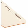 Smead SuperTab 1/3 Tab Cut Letter Recycled Fastener Folder, Manila, 8 1/2" Width x 11" Length, 50 / Box, SMD14535