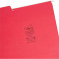 Smead FasTab 1/3 Tab Cut Letter Recycled Hanging Folder, Red, 8 1/2" Width x 11" Length, 20 / Box, SMD64096