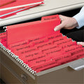 Smead FasTab 1/3 Tab Cut Letter Recycled Hanging Folder, Red, 8 1/2" Width x 11" Length, 20 / Box, SMD64096