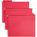 Smead FasTab 1/3 Tab Cut Letter Recycled Hanging Folder, Red, 8 1/2" Width x 11" Length, 20 / Box, SMD64096
