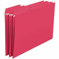 Smead FasTab 1/3 Tab Cut Letter Recycled Hanging Folder, Red, 8 1/2" Width x 11" Length, 20 / Box, SMD64096