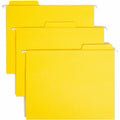 Smead FasTab 1/3 Tab Cut Letter Recycled Hanging Folder, Yellow, 8 1/2" Width x 11" Length, 20 / Box, SMD64097