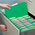 Smead FasTab 1/3 Tab Cut Letter Recycled Hanging Folder, Green, 8 1/2" Width x 11" Length, 20 / Box, SMD64098