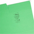 Smead FasTab 1/3 Tab Cut Letter Recycled Hanging Folder, Green, 8 1/2" Width x 11" Length, 20 / Box, SMD64098