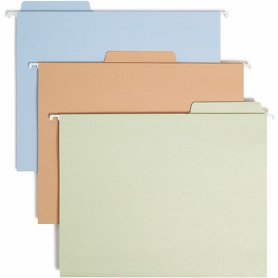 Smead FasTab 1/3 Tab Cut Letter Recycled Hanging Folder, Moss, 8 1/2" Width x 11" Length, 18 / Box, SMD64054