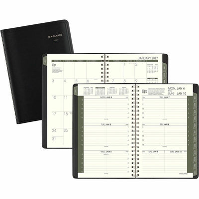 ACCO At-A-Glance Recycled Appointment Book Planner, Black, 4 7/8", AAG70100G05