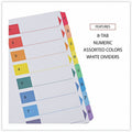 Universal Index Divider, White, 6 / Set, UNV24802