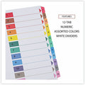 Universal Index Divider, White, 6 / Set, UNV24806