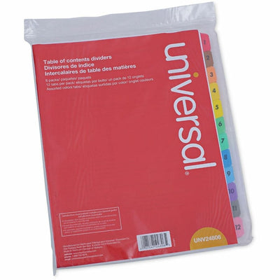 Universal Index Divider, White, 6 / Set, UNV24806