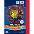 Dixon Ticonderoga Tru-Ray Heavyweight Construction Paper, Holiday Red, 1 Pack, PAC102993