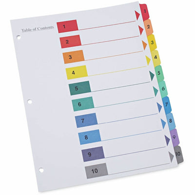 Universal Index Divider, White, 6 / Set, UNV24804