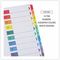 Universal Index Divider, White, 6 / Set, UNV24804