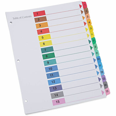 Universal Index Divider, White, 6 / Set, UNV24808