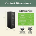 The HON HON 510 H514 Vertical Column, Black, HON514PP