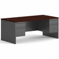 The HON HON 38000 H38180 Pedestal Desk, Gray, HON38180NS