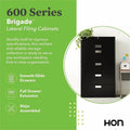 The HON HON Brigade 600 H685 Lateral File, Brown, HON685LL