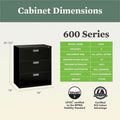 The HON Company HON Brigade 600 H683 Lateral File, Black, HON683L-P