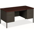 The HON HON Metro Classic HP3262 Pedestal Desk, Gray, HONP3262-NS