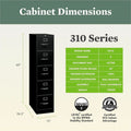 The HON HON 310 H315 File Cabinet, Black, HON315P-P