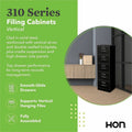 The HON HON 310 H315 File Cabinet, Black, HON315P-P