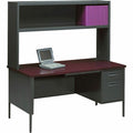 The HON HON Metro Classic HP3265R Pedestal Desk, Gray, HONP3265R-NS