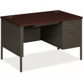 The HON HON Metro Classic HP3251R Pedestal Desk, Gray, HONP3251RNS