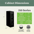 The HON HON 310 H314 File Cabinet, Black, HON314PP