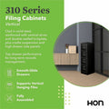 The HON HON 310 H314 File Cabinet, Black, HON314PP