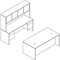 The HON HON 10500 H10543 Credenza, Brown, HON10543-NN