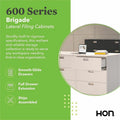 The HON HON Brigade 600 H694 Lateral File, Gray, HON694LQ