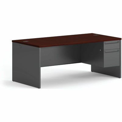 The HON Company HON 38000 H38293R Pedestal Desk, Gray, HON38293RNS