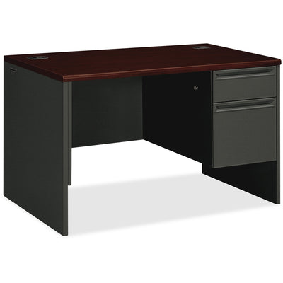 The HON HON 38000 H38251 Pedestal Desk, Gray, HON38251-NS