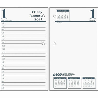 House of Doolittle No.17-Base Economy Calendar Refills, White, 3 1/2", 12EA/CT — view 1