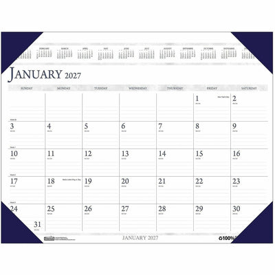 House of Doolittle Eco-friendly Executive Calendar Desk Pad, Multi, 24", HOD180HD