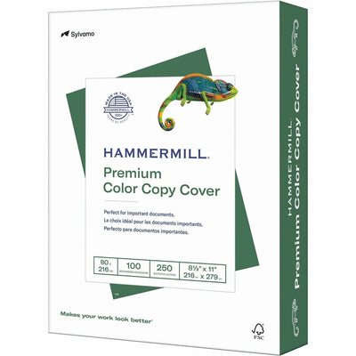 Sylvamo Hammermill Premium Color Copy Cover - White, 8 1/2" x 11", 1 Pack, HAM120023
