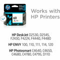 HP 60 (CC643WN) Original Inkjet Ink Cartridge - Cyan, Magenta, Yellow -, HEWCC643WN