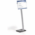 Durable Office Info Sign Floor Stand, Black, DBL481523