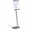 Durable Office Info Sign Floor Stand, Black, DBL481523