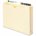 Smead Straight Tab Cut Letter Recycled File Jacket, Manila, 8 1/2" Width x 11" Length, 50 / Box, SMD75605