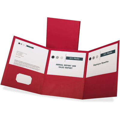 TOPS Oxford Letter Report Cover, Red, 8 1/2" Width x 11" Length, 20 / Box — view 1